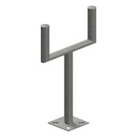 Double Instrument Floor Mount Stand; Standard