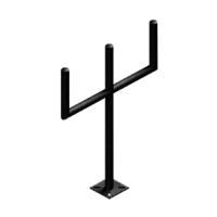 Triple Instrument Floor Mount Stand; Standard